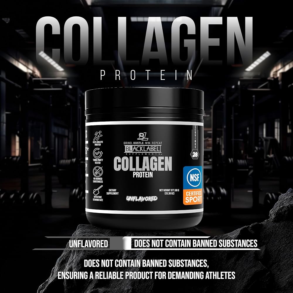 BLACKLABEL Collagen Peptides Protein Powder NSF Certified - 20 oz - image 2