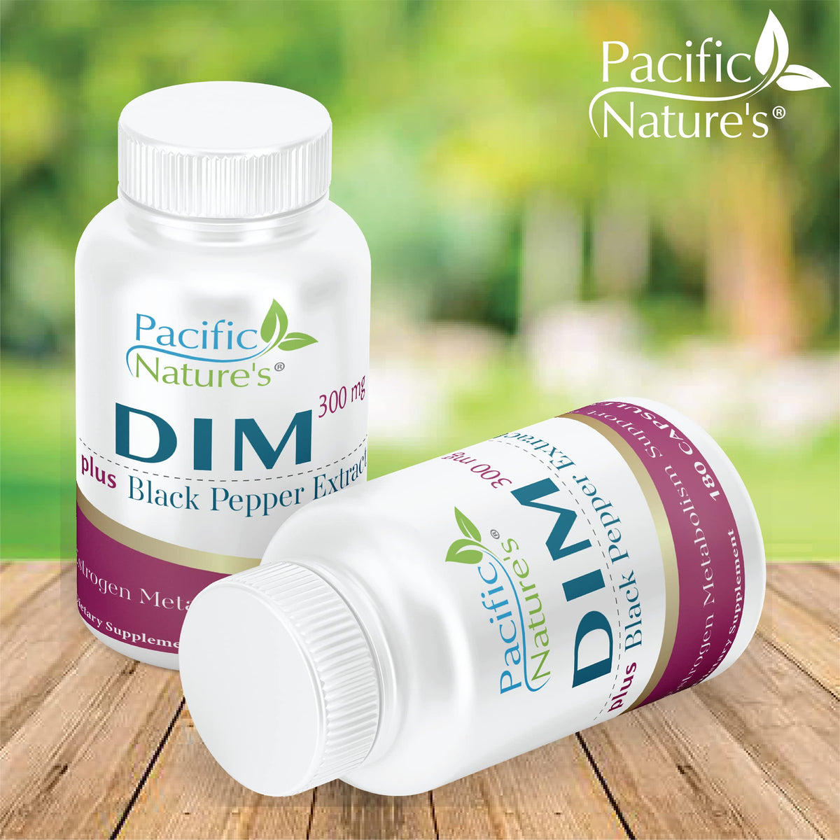 Pacific Nature's DIM 300mg with Black Pepper - 180 Capsules - image 2