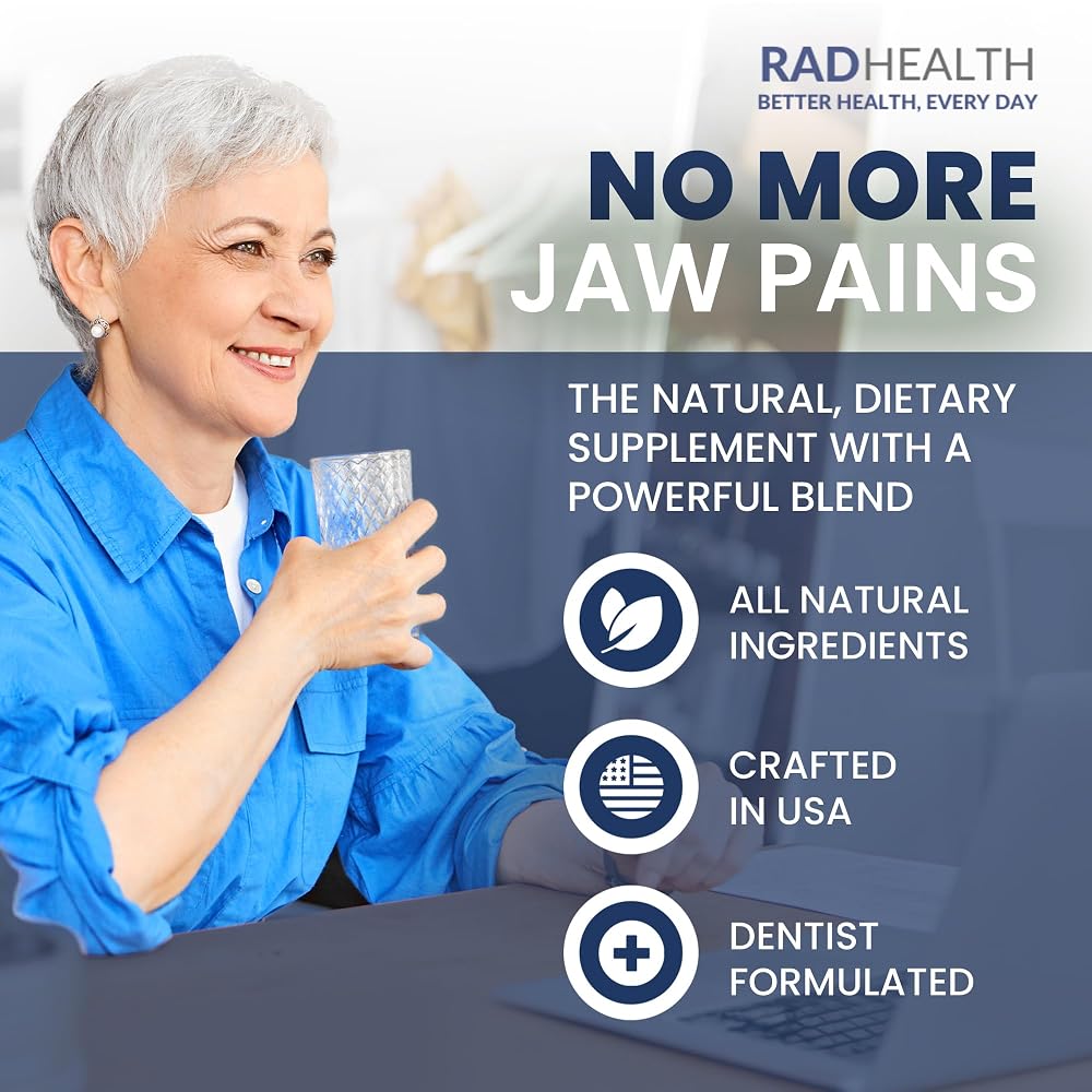 Rad Health RAD JAW TMJ Supplement for Jaw Discomfort - 60 Capsules - image 2
