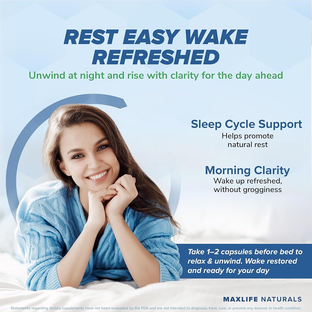 MaxLife Naturals Sleep Supplement with Melatonin - 60 Capsules - image 3