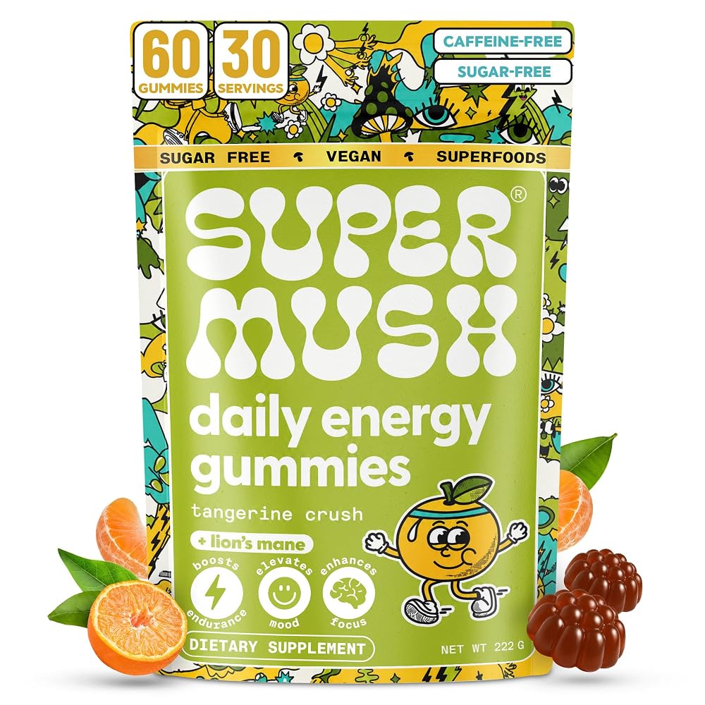 SuperMush Daily Energy Gummies - Lion's Mane & Cordyceps