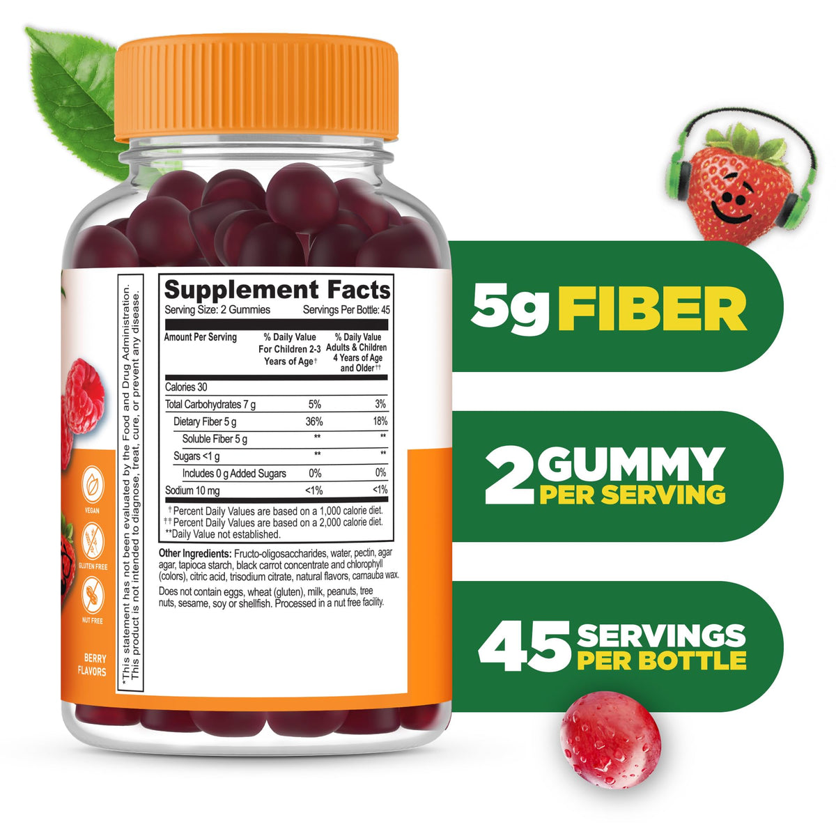 Lifeable Prebiotic Fiber Gummies for Kids - 90 Gummies - image 2