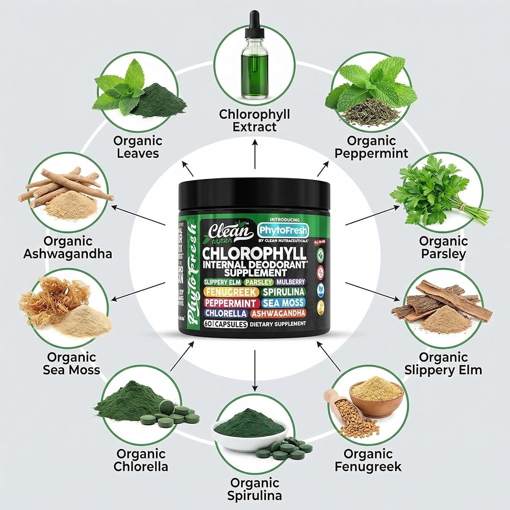 Clean Nutra Chlorophyll Capsules Supplement Internal Deodorant - image 4