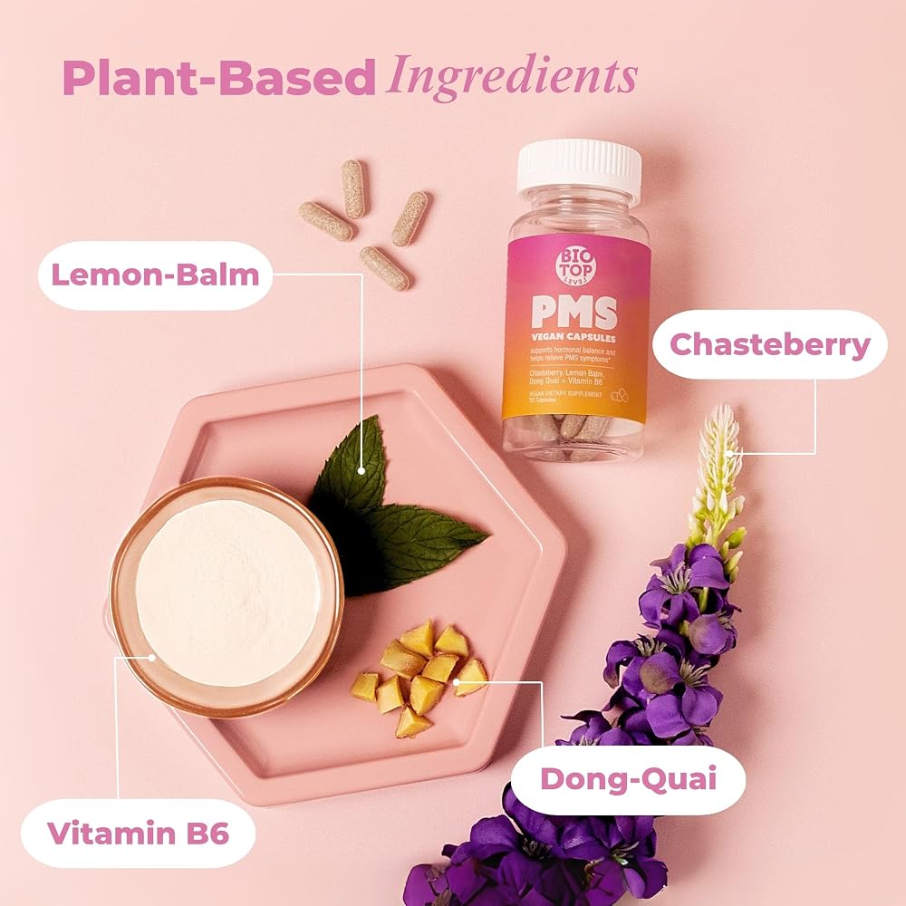 BIOTOPLEVEL PMS Support for Cramps, Bloating & Mood - 30 Capsules - image 7