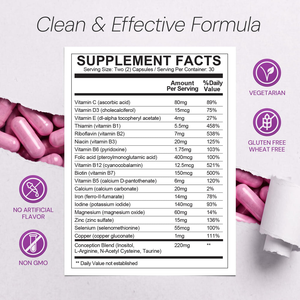 CONCEIVE PLUS Women's Fertility Support - 60 Capsules - image 6