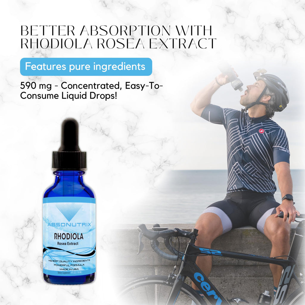 Absonutrix Rhodiola Rosea 580mg Liquid Energy Support - 4 Fl Oz - image 4