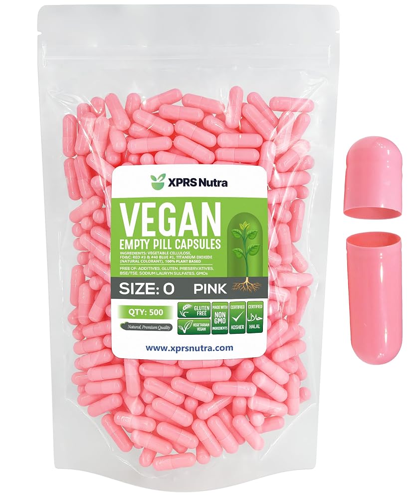 XPRS Nutra Size 0 Empty Vegetarian Capsules - 500 Count