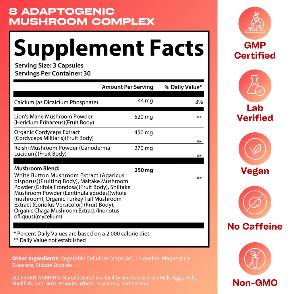 GOBIOTIX Focus Lion's Mane Supplement - 90 Capsules - image 8