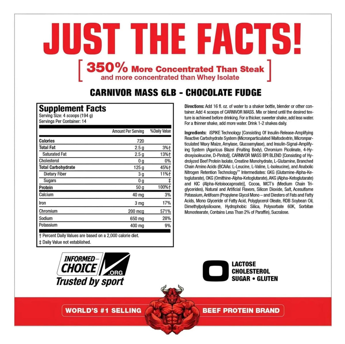 MuscleMeds Carnivor Mass Gainer Beef Protein Powder