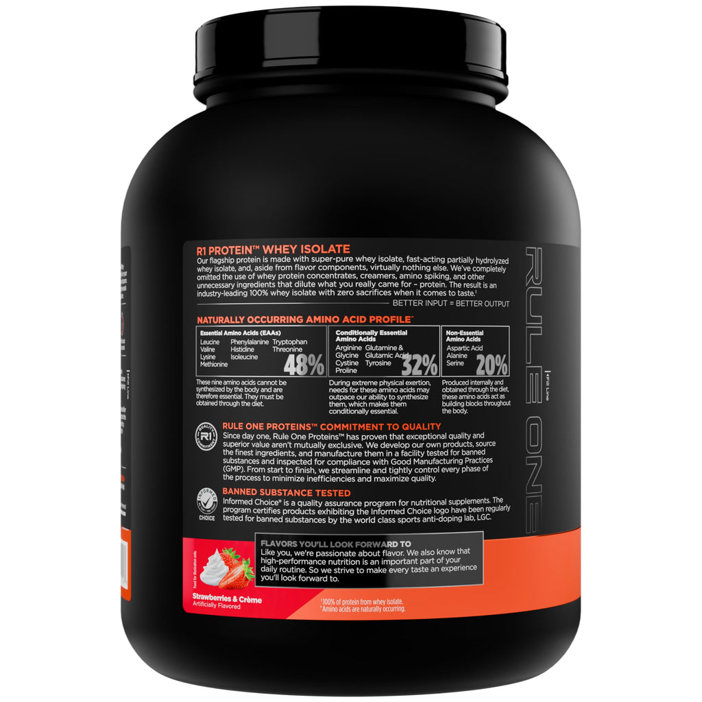 Rule 1 R1 Protein Whey Isolate - with 25g Protein & 6g BCAA