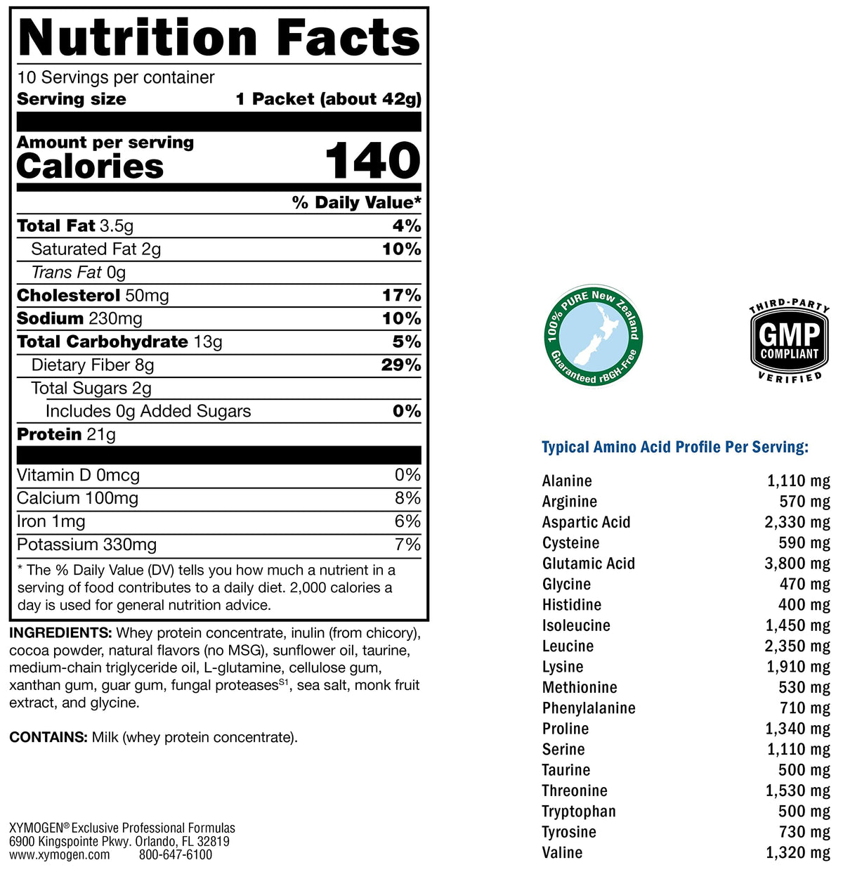 XYMOGEN FIT Lean Food Whey Creamy Chocolate - 10 Servings - image 2