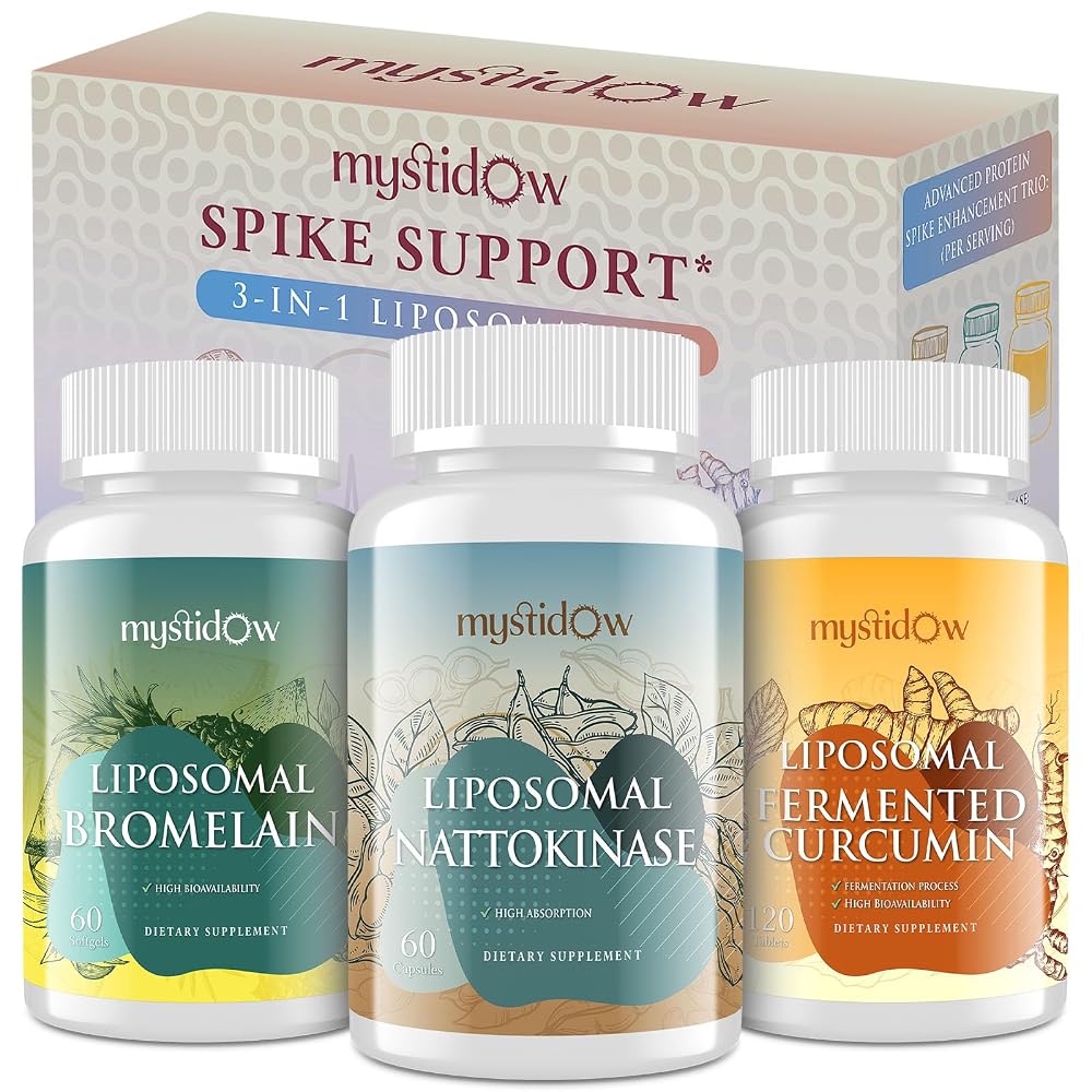 Mystidow Spike Support Trio Liposomal Nattokinase, Bromelain & Curcumin