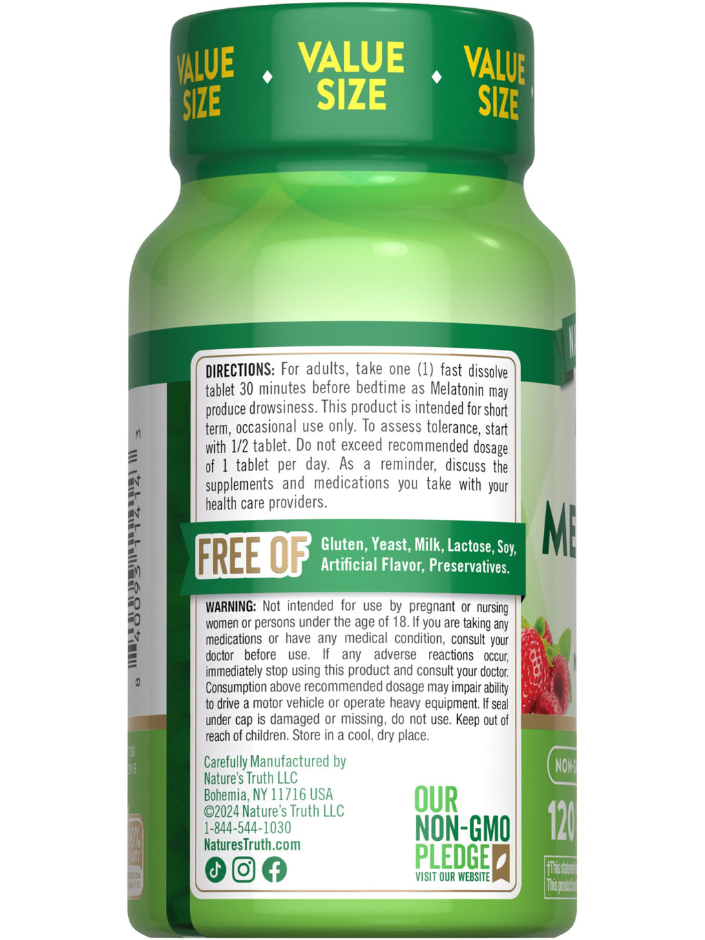 Nature's Truth Melatonin 12mg Tablets - 120 Count - image 7