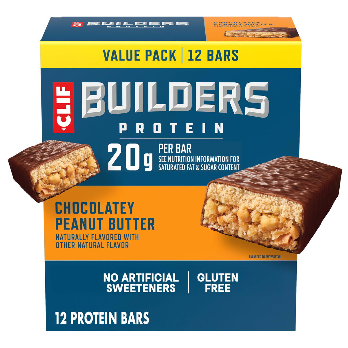 CLIF BUILDERS Protein Bars, Chocolatey Peanut Butter, Gluten Free