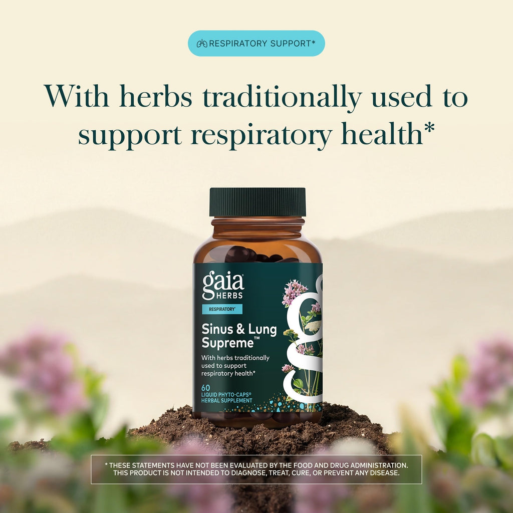Gaia Herbs Sinus & Lung Supreme - 60 Vegan Capsules - image 3