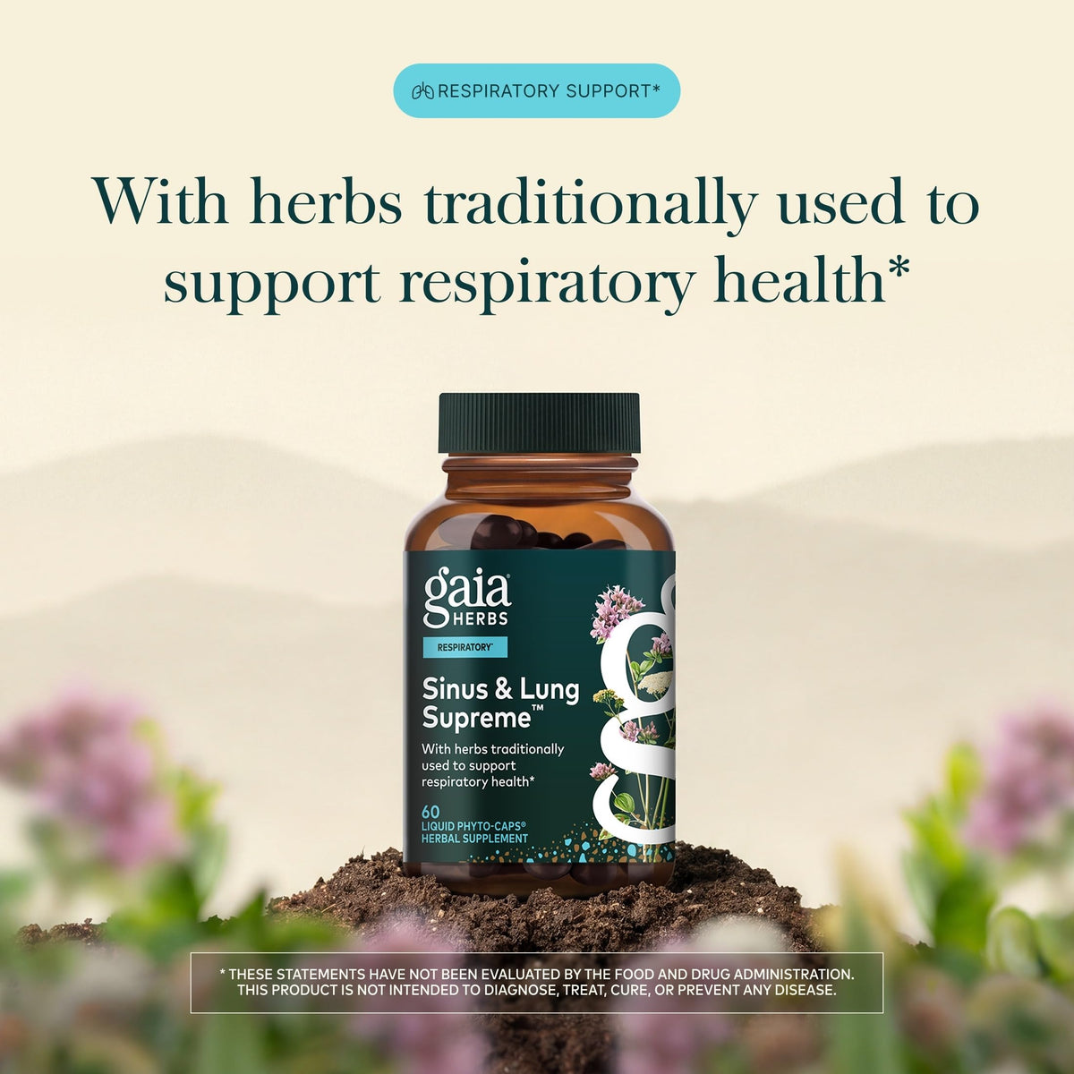 Gaia Herbs Sinus & Lung Supreme - 60 Vegan Capsules - image 3