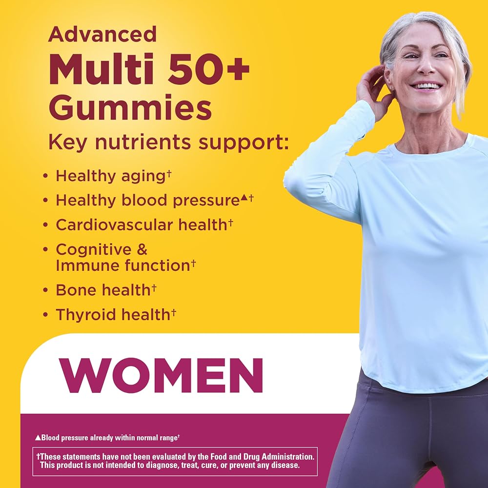 Nature Made Advanced Multivitamin Gummies 50+ for Women - 84 Gummies - image 3