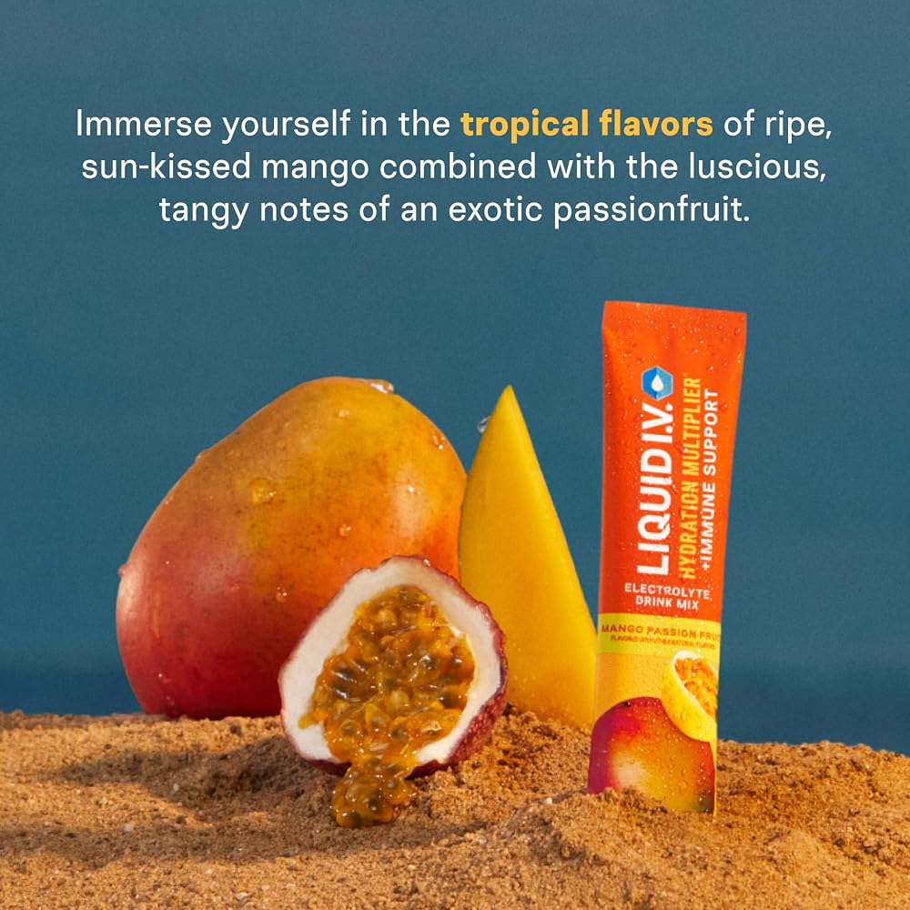 Liquid I.V. Hydration + Immune Electrolytes Mango Passionfruit - 14 Count - image 2
