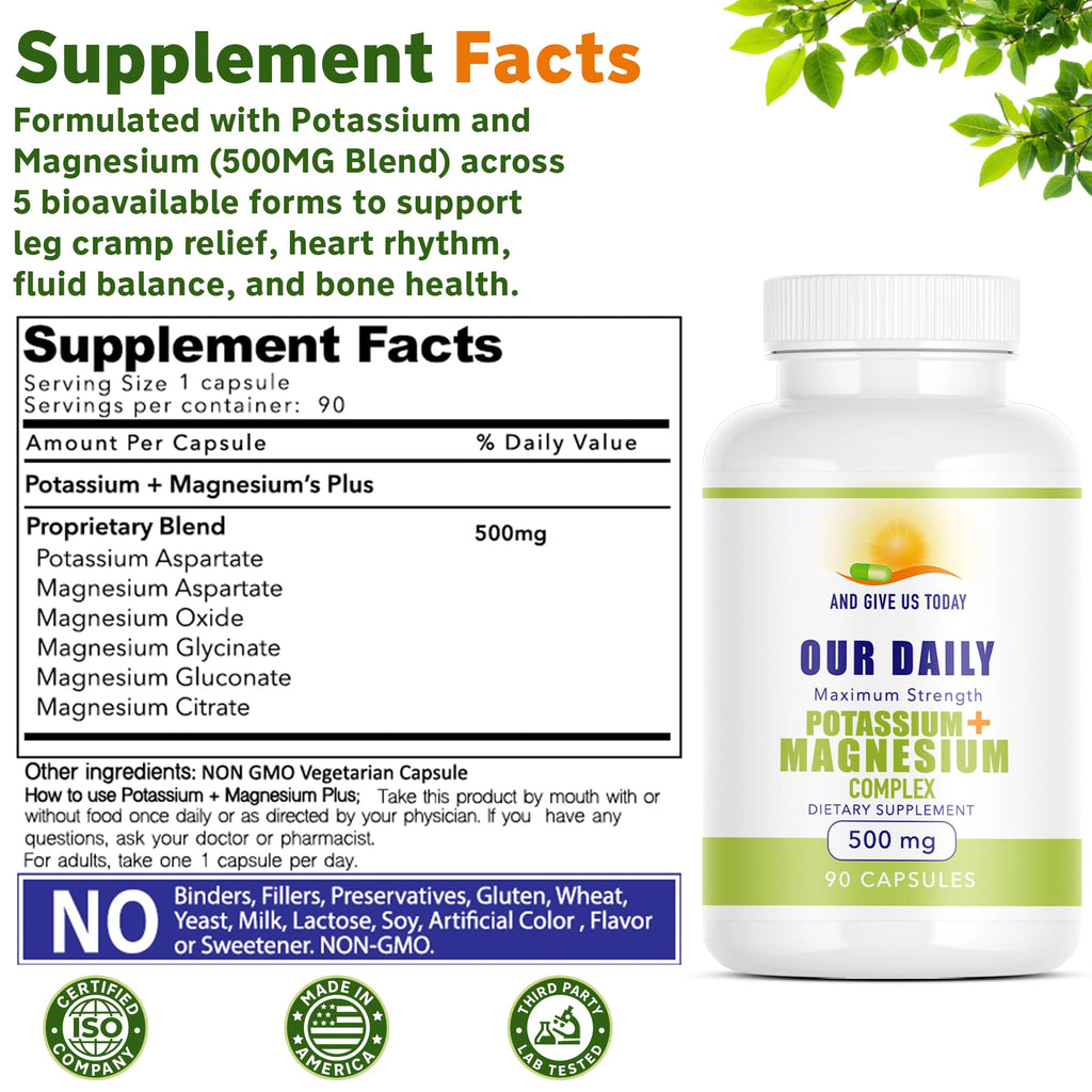 Our Daily Vites Potassium Magnesium Supplement - 90 Capsules - image 3