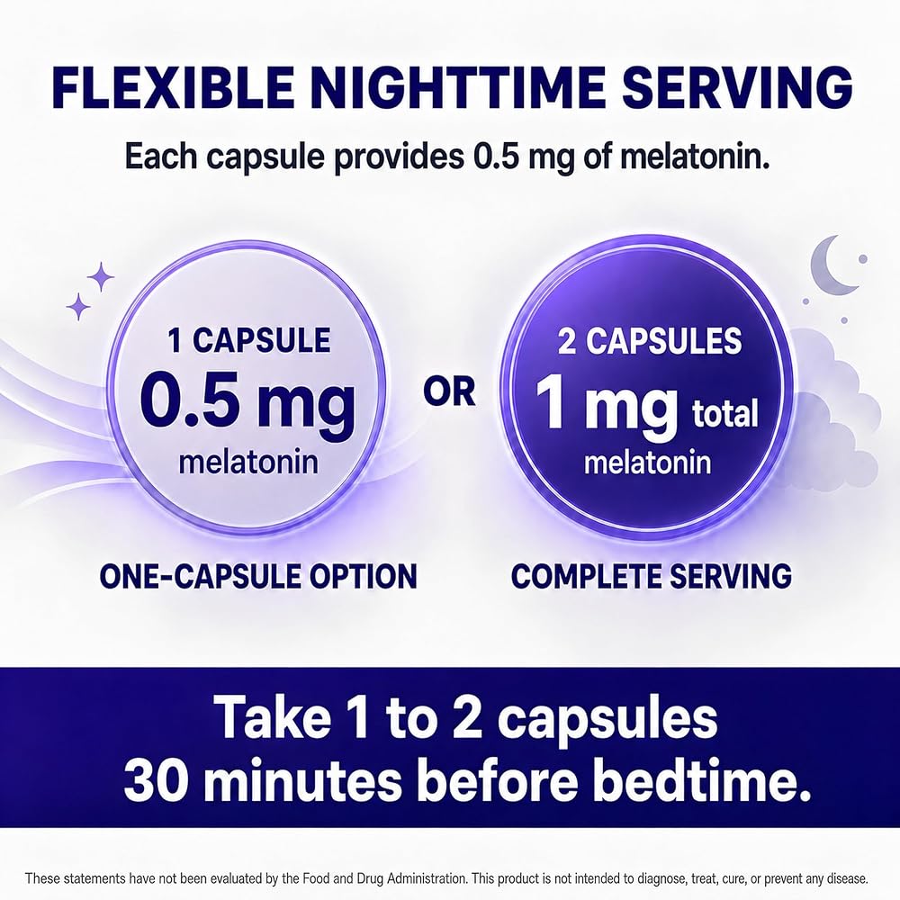 Vitamin Support Sleep Support with Melatonin & Herbs - 60 Capsules - image 2