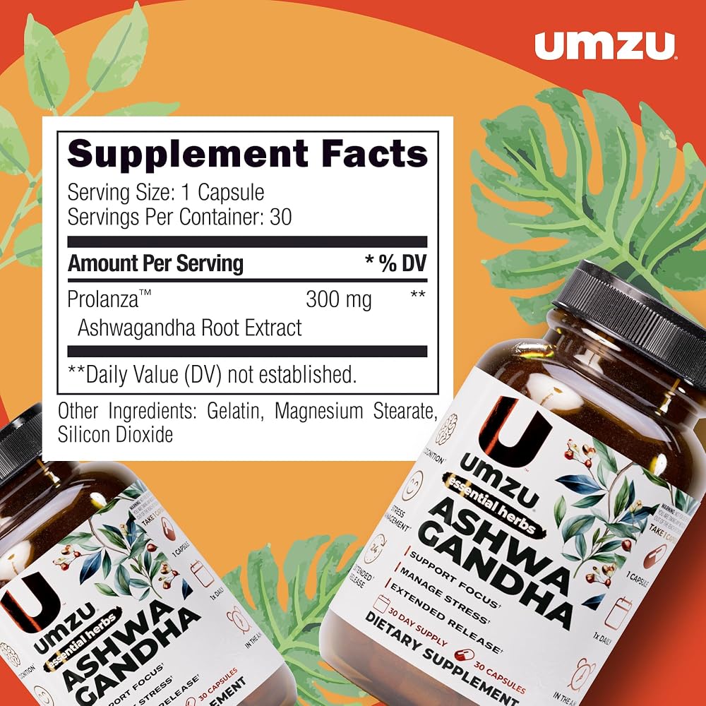 UMZU Ashwagandha Supplement Capsules - 30 Count - image 4