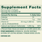 LUAL Spring Valley Calcium 600 mg + Vitamin D3 - 120 Softgels - image 9