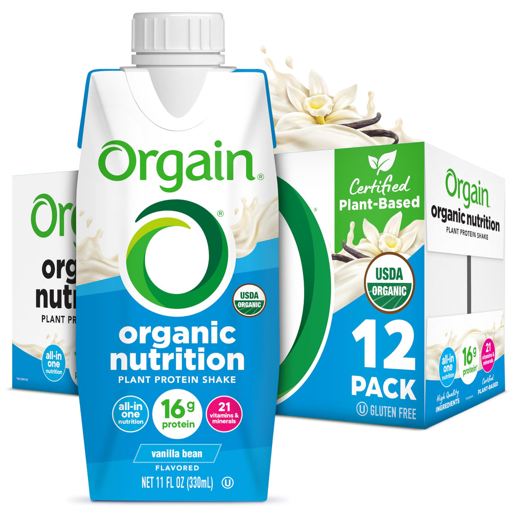 Orgain Organic Vegan Protein Shake Vanilla - 12 Pack