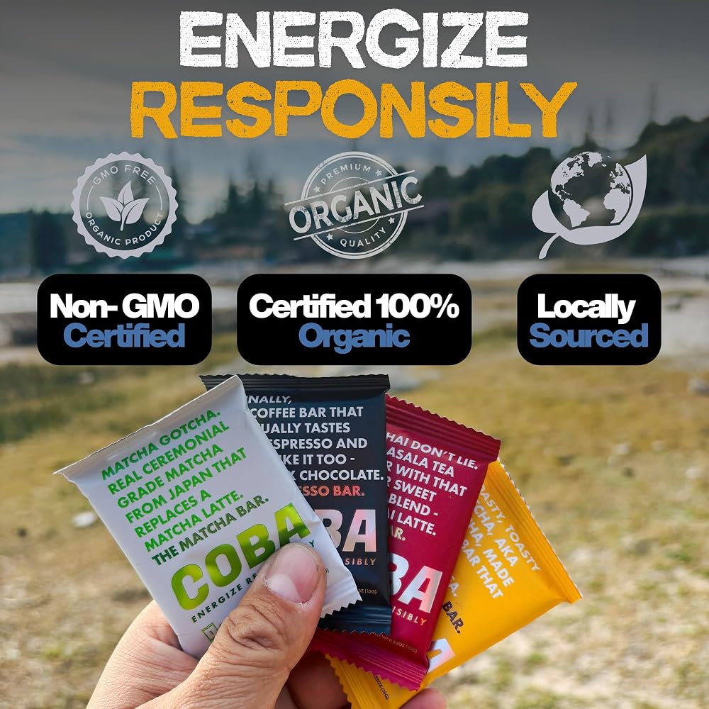 COBA Coffee Chocolate Bars: Energizing