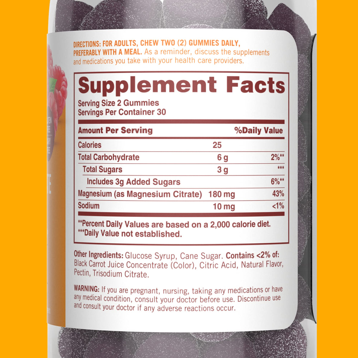 Sundown Magnesium Citrate Gummies Raspberry Flavored - 60 Count - image 3