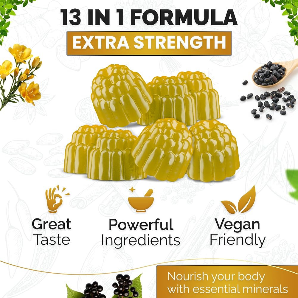 Nutravia Sea Moss, Black Seed Oil & Ashwagandha Gummies - 60 Gummies - image 8