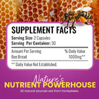 HONEYBEEZONE Bee Bread Capsules Energy & Immune Support - 60 Vegetarian Capsules - image 4