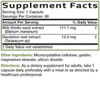 Bronson Flavored Capsule Adult Milk Thistle Liver Health Support