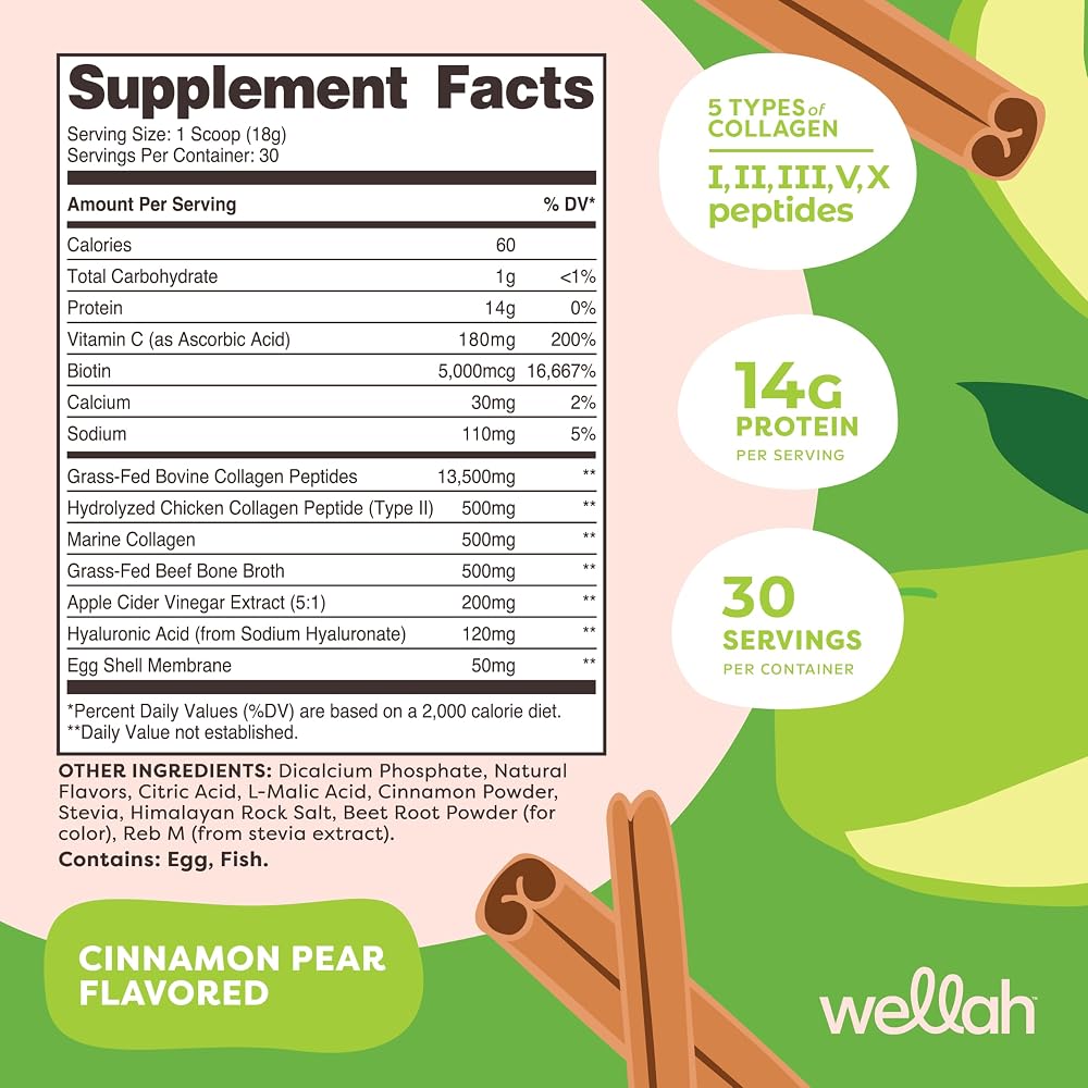 Wellah The Afterglow Multi Collagen Protein + Beauty - 30 Servings - image 2