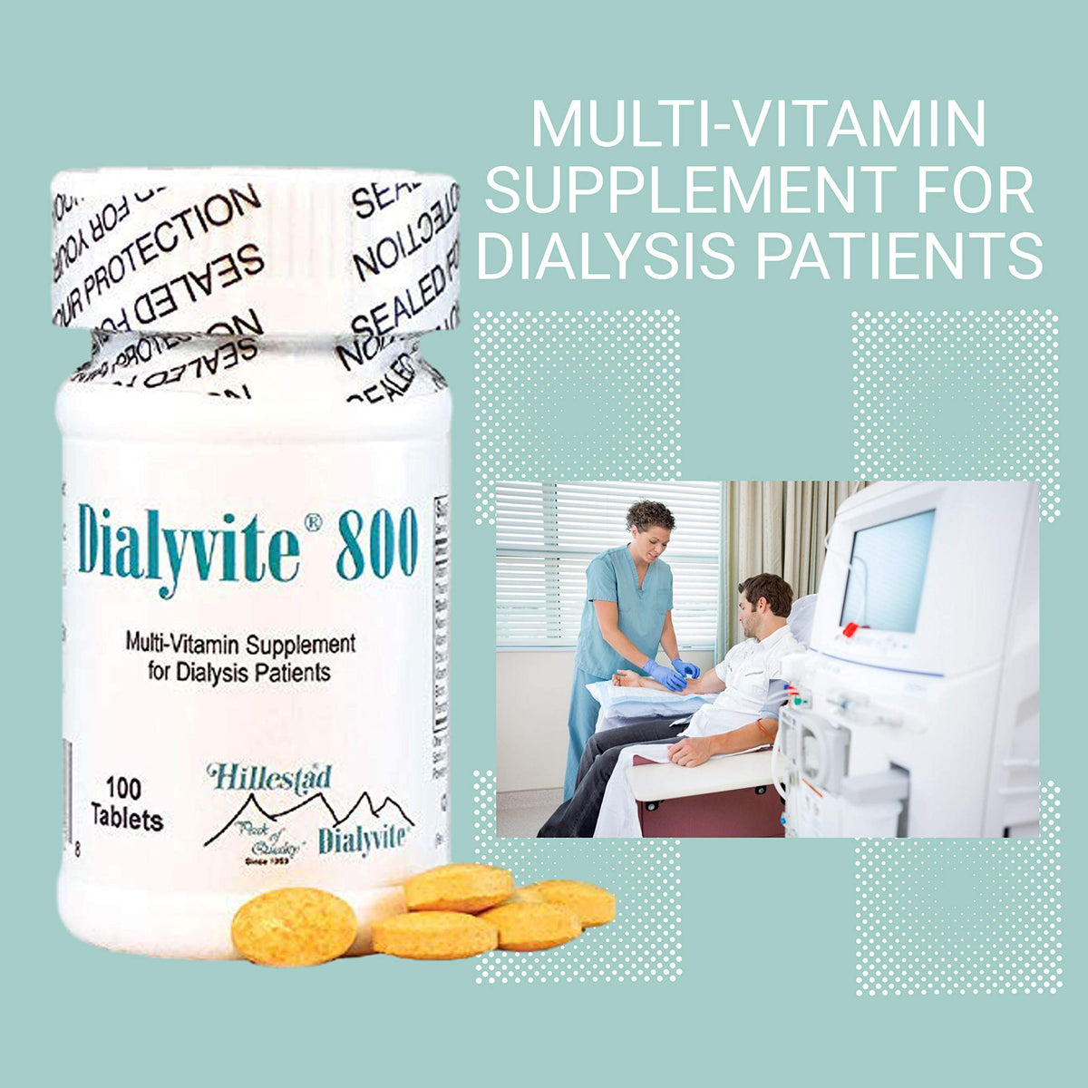 Dialyvite 800 Renal Multivitamin for Dialysis Patients - 100 Tablets - image 2