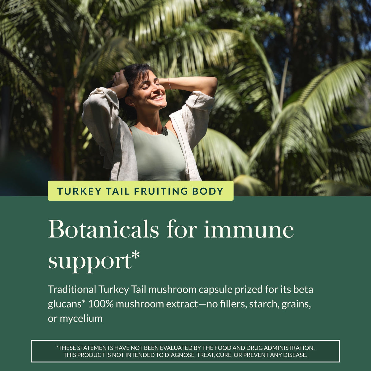 Gaia Herbs Turkey Tail Mushroom - Immune Support Supplement to Help