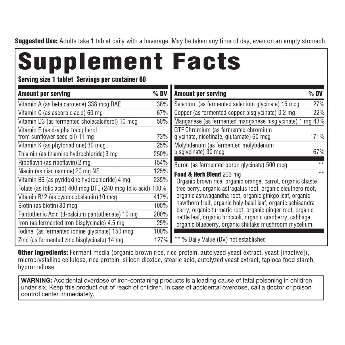 Innate Response Formulas Women's Multivitamin Over 40 - 60 Tablets - image 2
