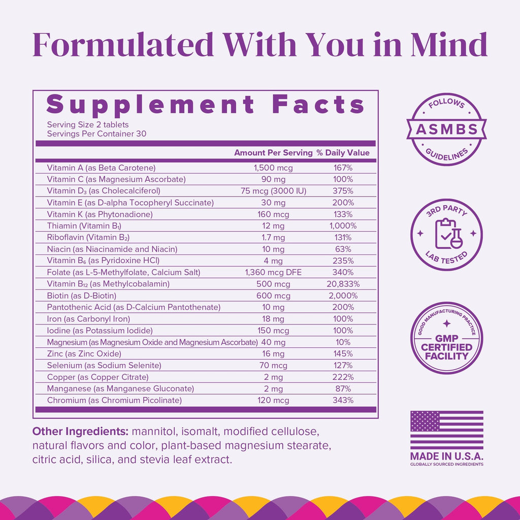 BariMelts Bariatric Multivitamin with Iron - 60 Tablets - image 2