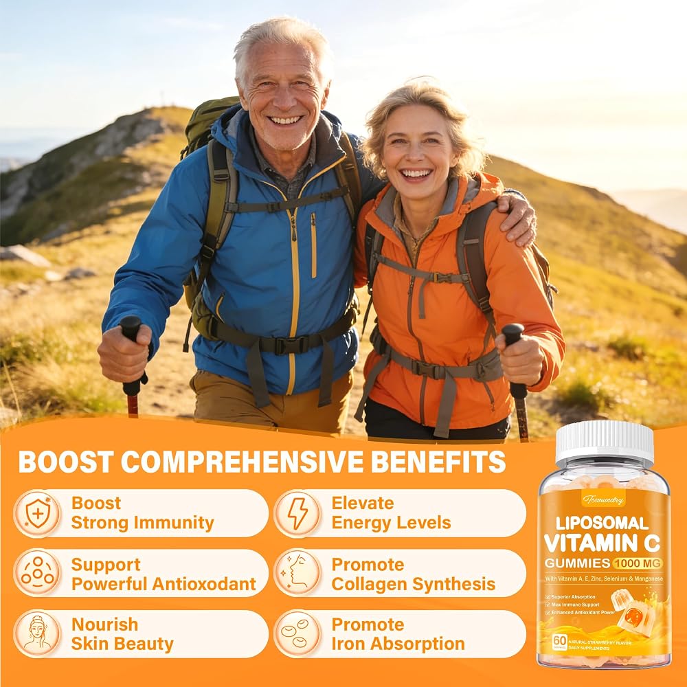 Tcemundry Liposomal Vitamin C Gummies 1000mg for Adults: Vitamin C
