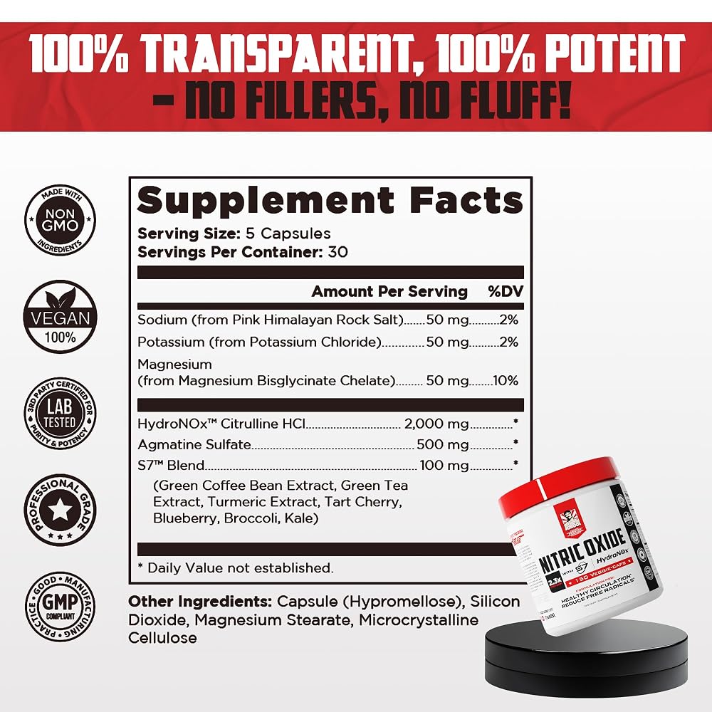 Old School Labs Nitric Oxide Booster for Circulation & Muscle Pump - image 6