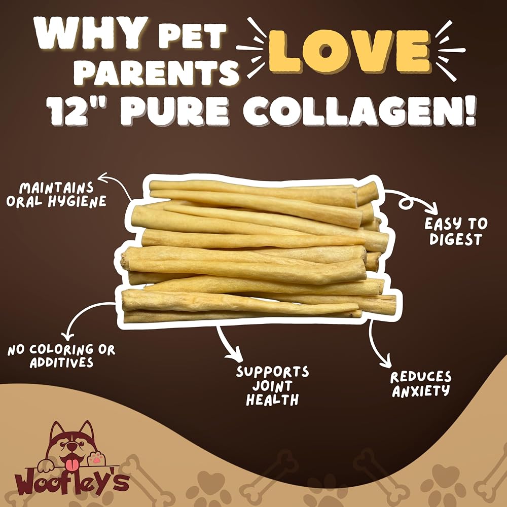 Woofley's 12 Inch Pure Collagen Sticks for Dogs - 3 Count - image 3