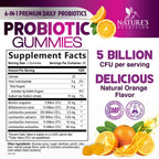 Nature's Nutrition Probiotics for Digestive Health Gummies - 6 Unique