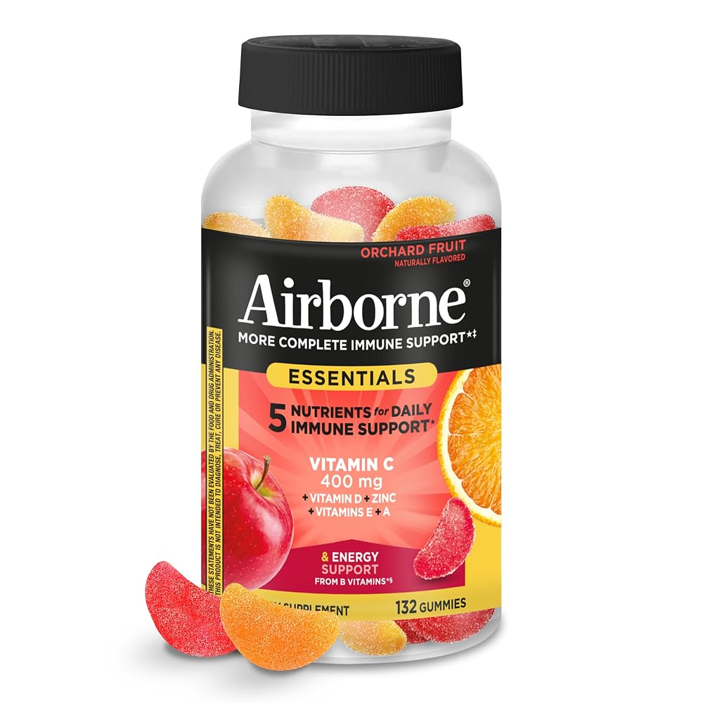 Airborne Immune Essentials Gummies Orchard Fruit - 132 Count
