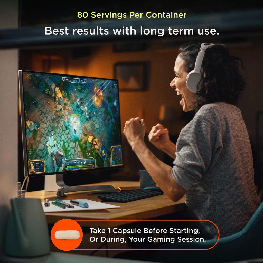 The Genius Brand Genius Gamer Nootropic Gaming Focus Supplement - 80 Capsules - image 7