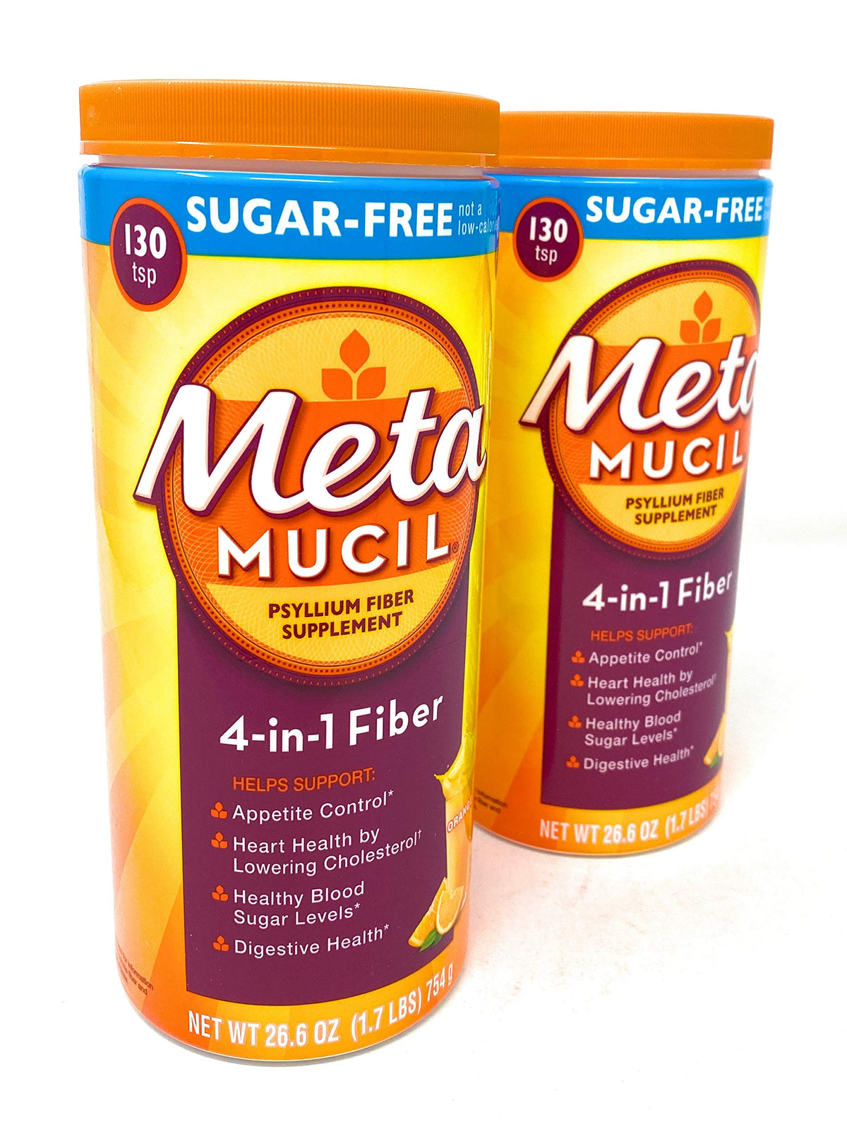Metamucil Sugar Free Fiber Supplement Orange Smooth - 260 Servings
