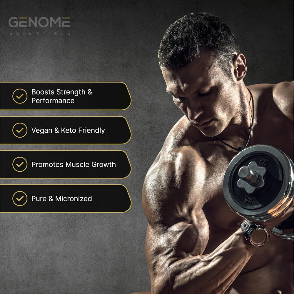 GENOME ESSENTIALS Creatine Monohydrate Powder 100% Pure - 1.1 lb - image 4