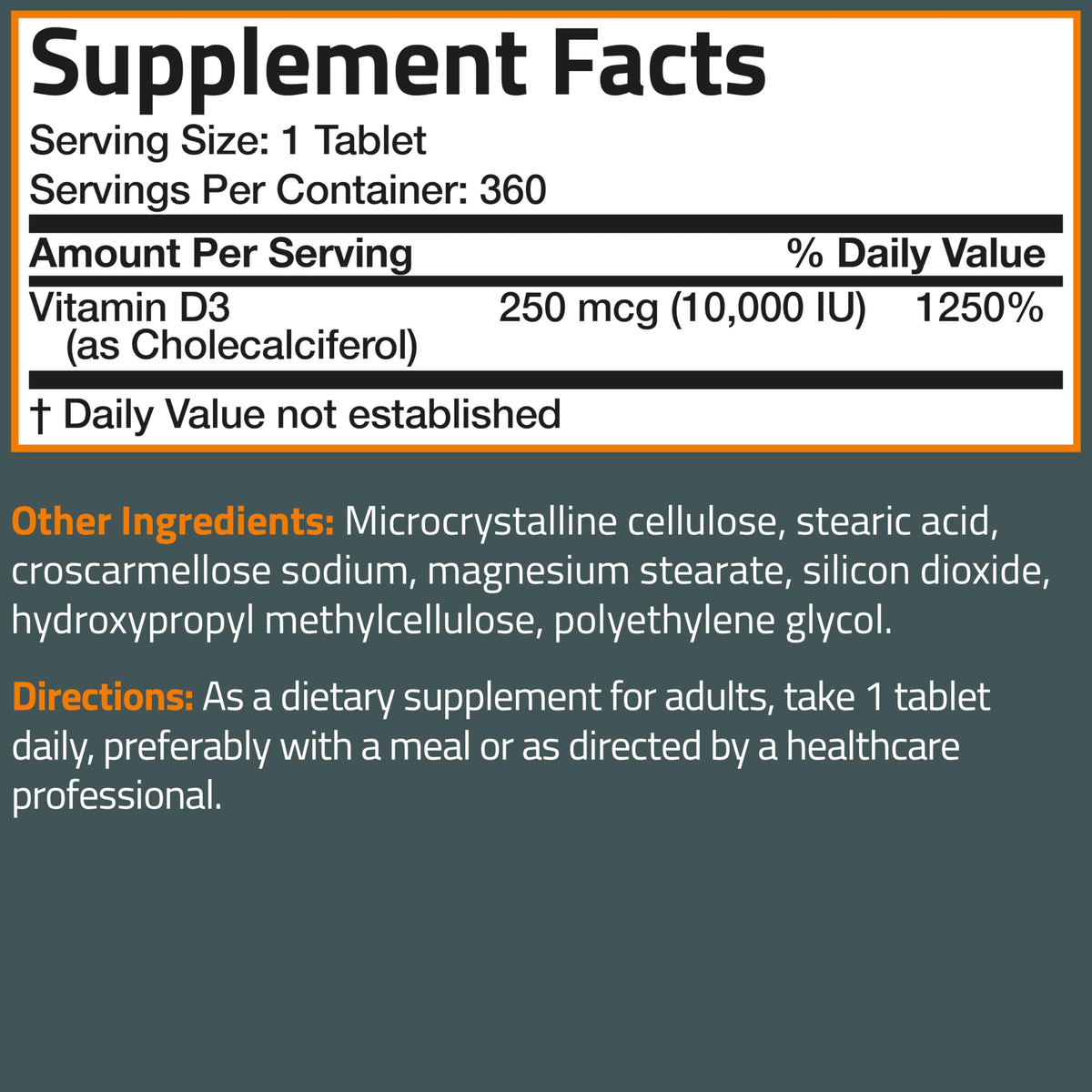 Bronson Bronson Basics Flavored Vitamin D3 Tablets Healthy Muscle