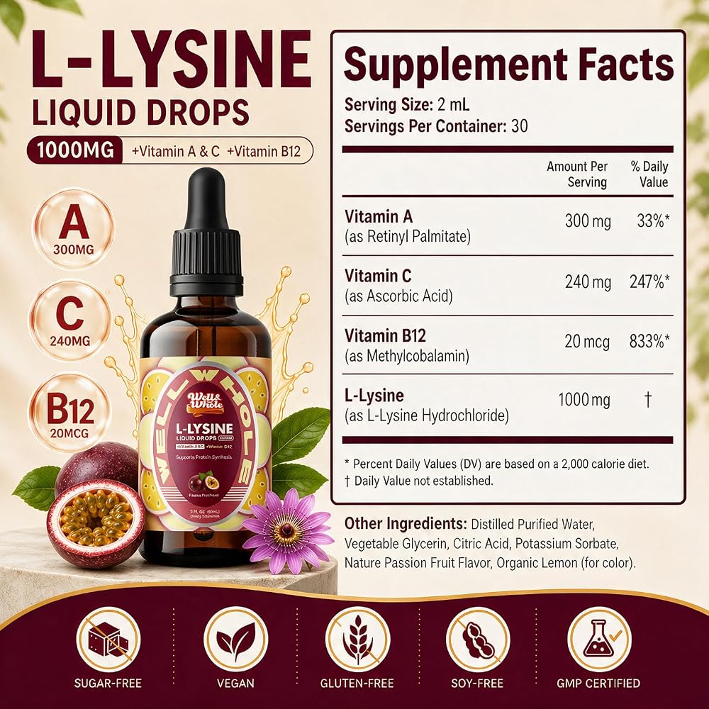 Well&Whole L-Lysine Supplement Liquid Drops