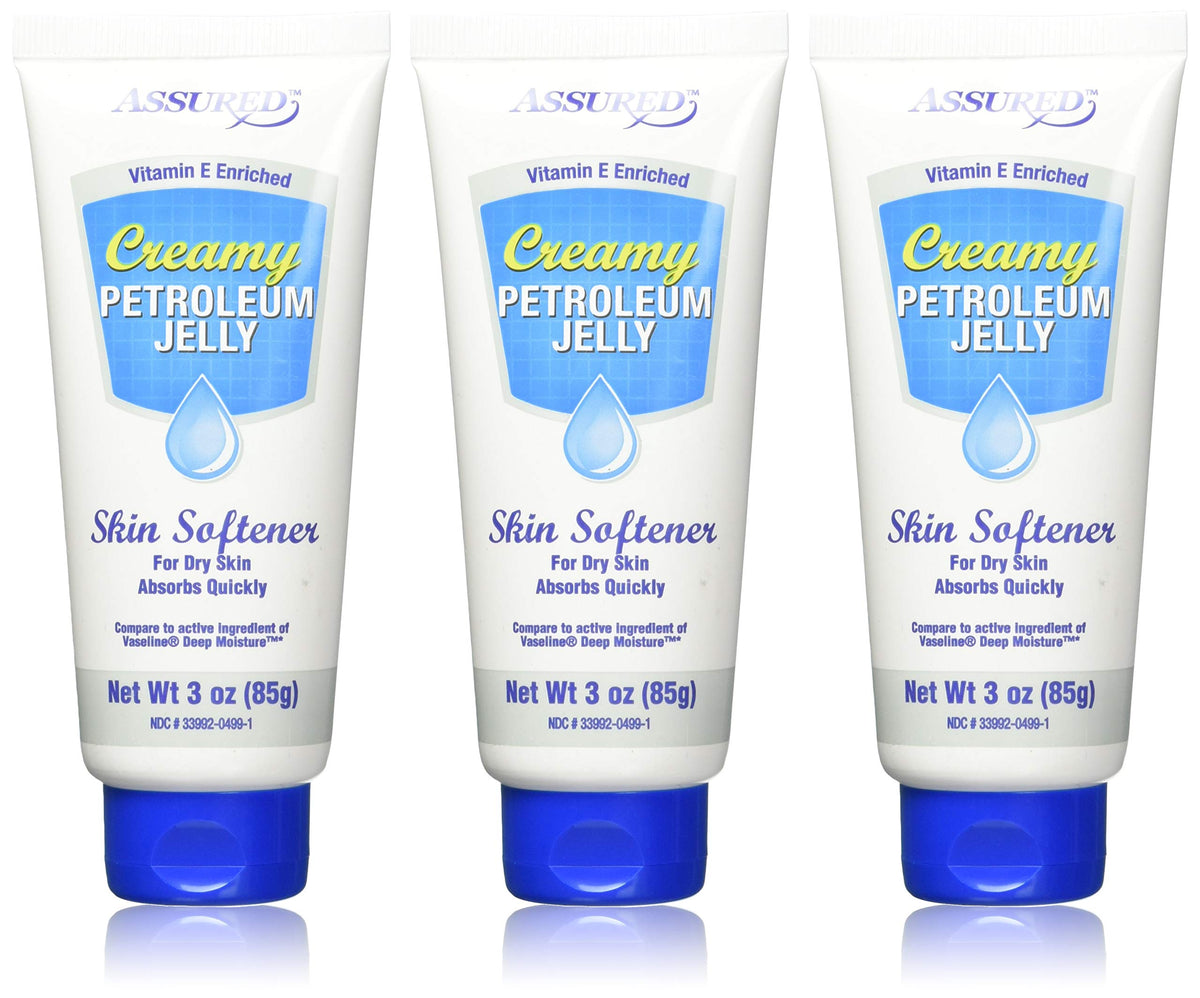Assured Vitamin E Enriched Petroleum Jelly Hand Cream - 3 Pack
