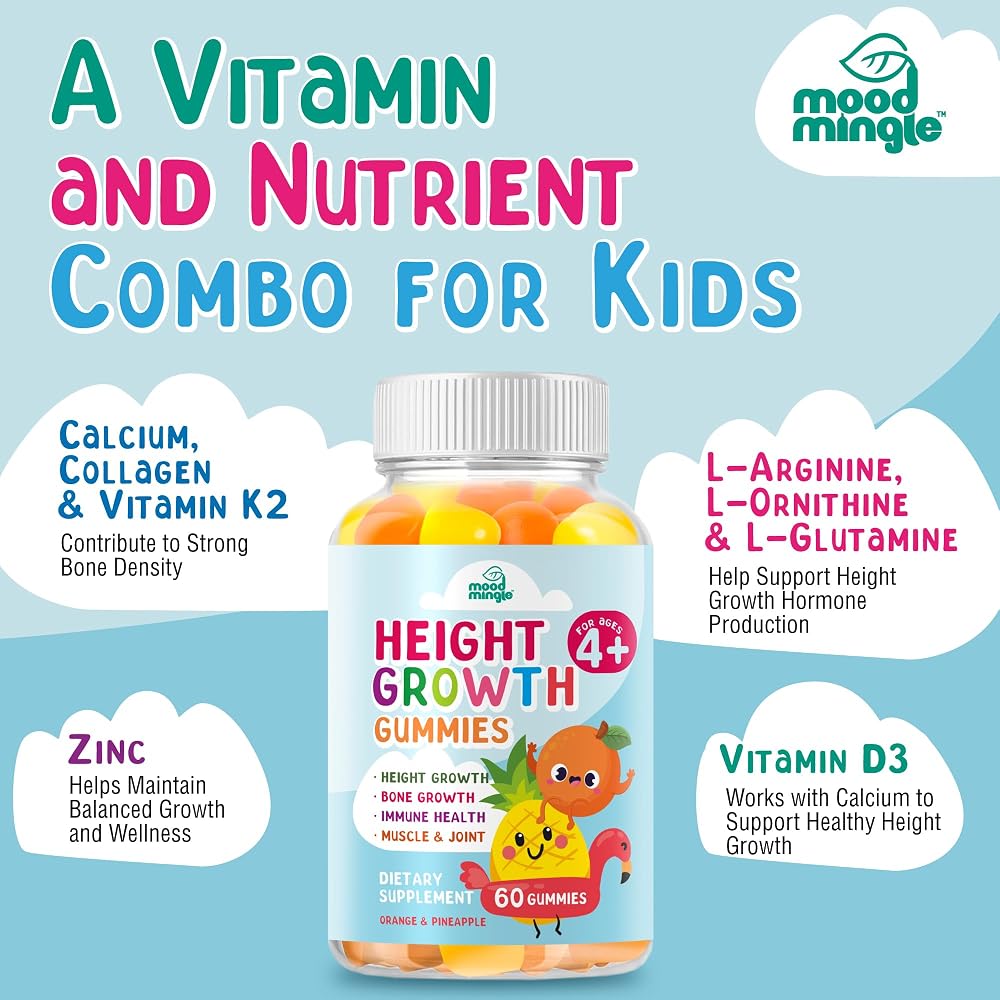 Mood Mingle Height Growth Gummies Supplement - 60 Gummies - image 4