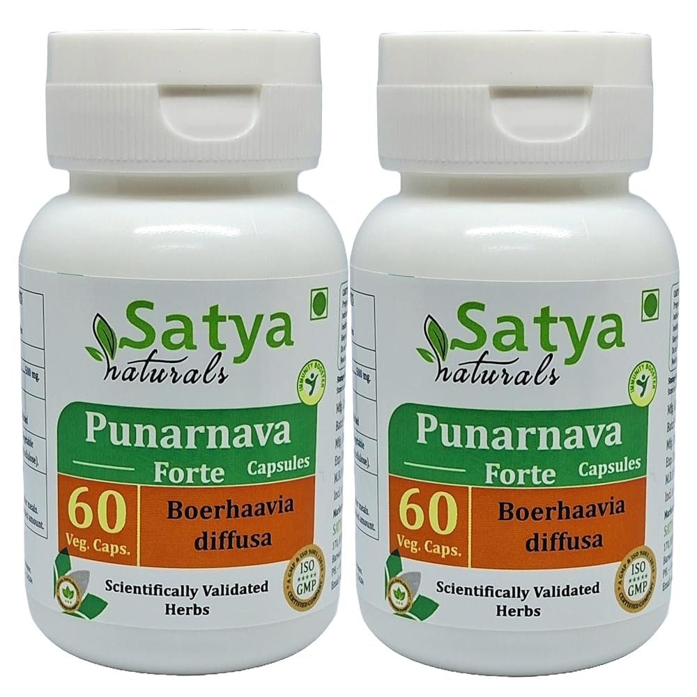 Satya Naturals Punarnava Forte Capsules 500 mg. 60 Veg. Capsule